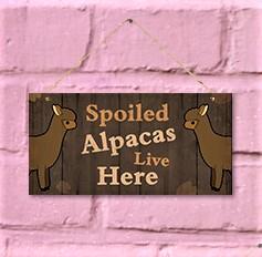 Alpaca Home Decor Wooden Plaque Purely Alpaca