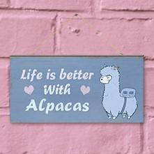 Alpaca Home Decor Wooden Plaque Purely Alpaca