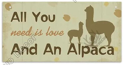 Alpaca Home Decor Wooden Plaque Purely Alpaca