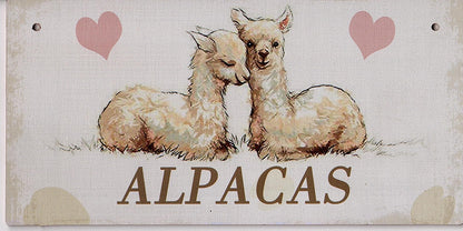 Alpaca Home Decor Wooden Plaque Purely Alpaca
