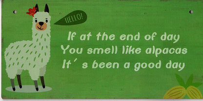 Alpaca Home Decor Wooden Plaque Purely Alpaca