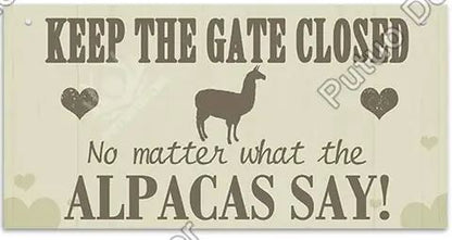 Alpaca Home Decor Wooden Plaque Purely Alpaca
