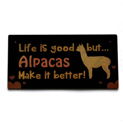 Alpaca Home Decor Wooden Plaque Purely Alpaca