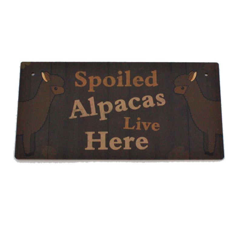 Alpaca Home Decor Wooden Plaque Purely Alpaca