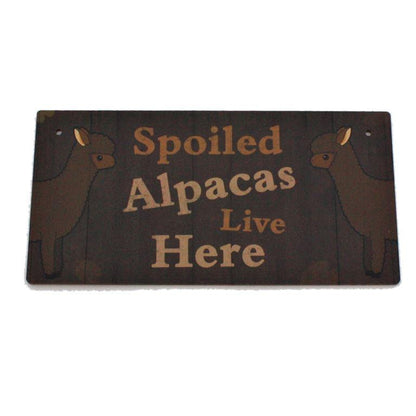 Alpaca Home Decor Wooden Plaque Purely Alpaca