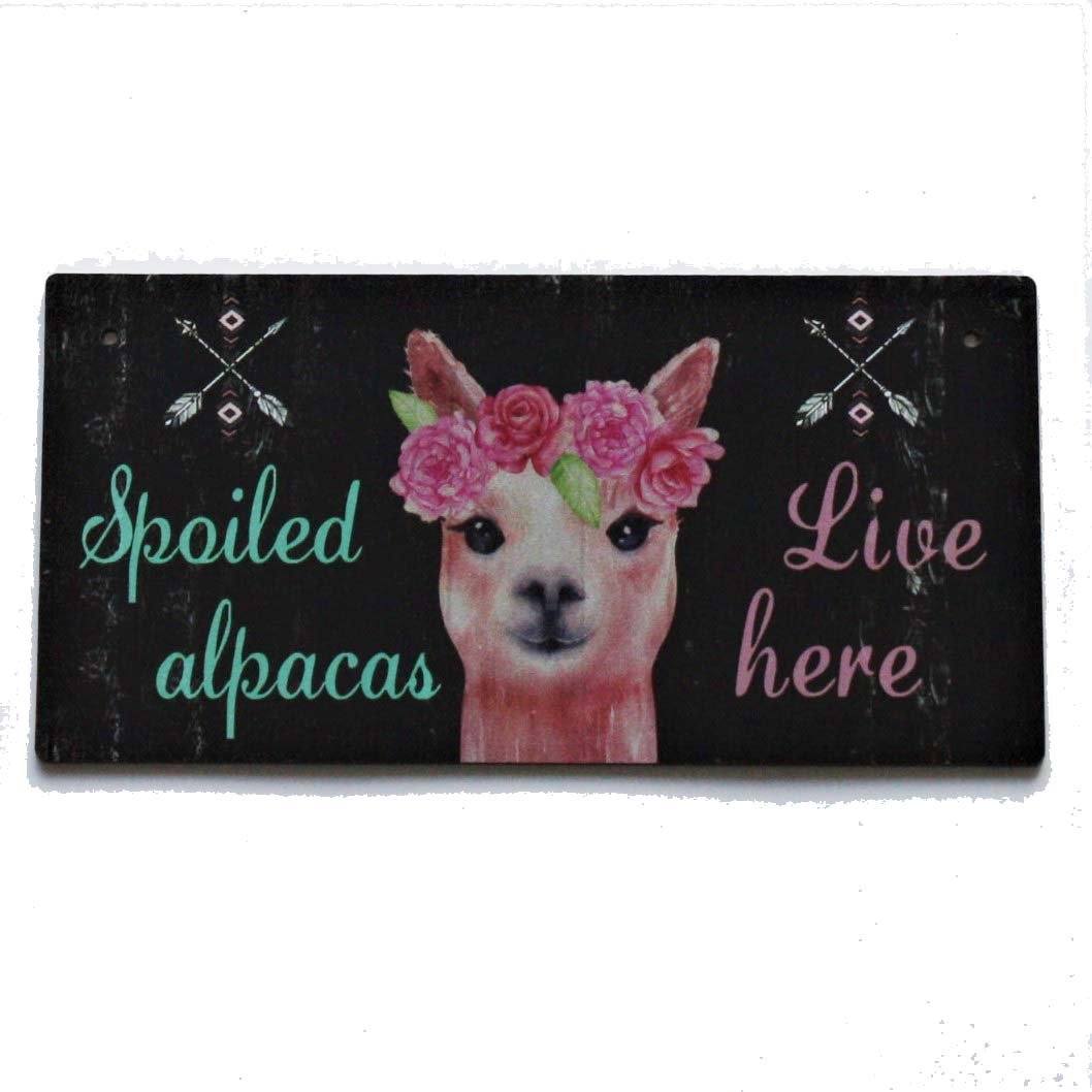Alpaca Home Decor Wooden Plaque Purely Alpaca