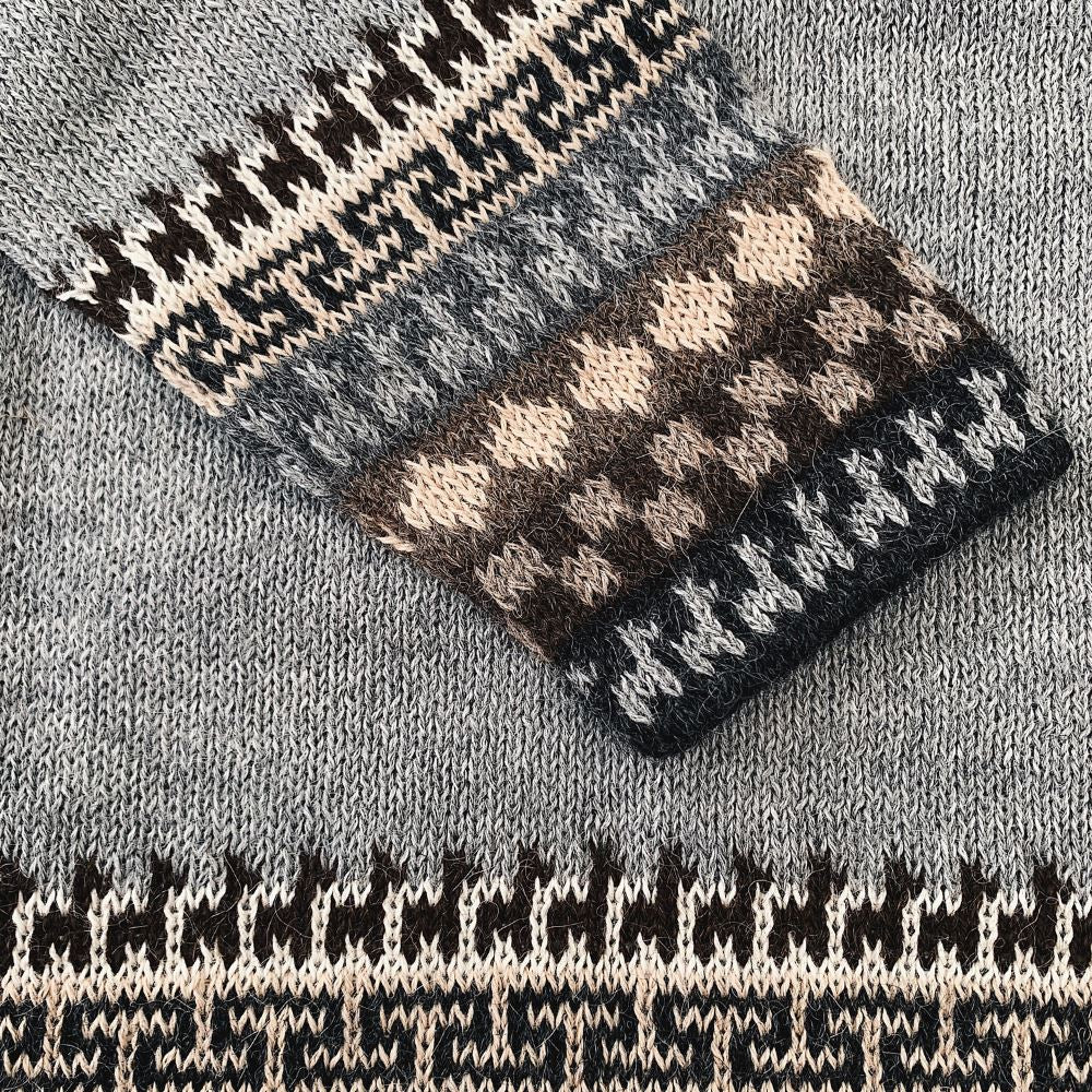 Alpaca Inca Patterned Sweater Purely Alpaca