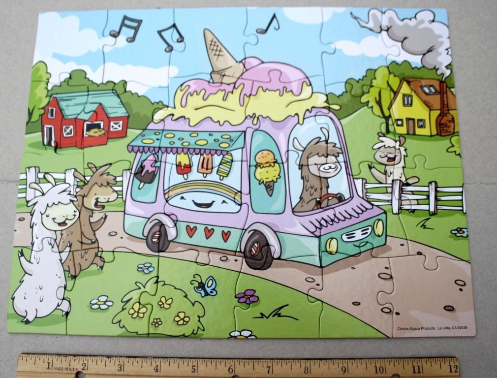 Alpaca Jigsaw Puzzle - Ice Cream Treat Purely Alpaca