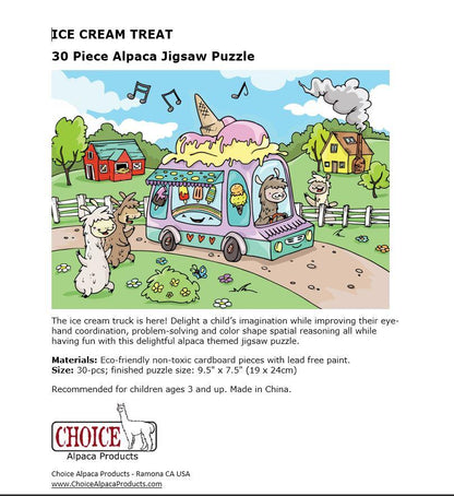 Alpaca Jigsaw Puzzle - Ice Cream Treat Purely Alpaca