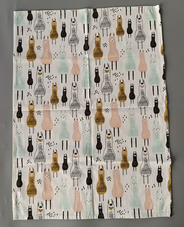 Alpaca Kitchen Tea Towel, Oven Mitt + Pot Holder, Grocery Tote Bag Purely Alpaca