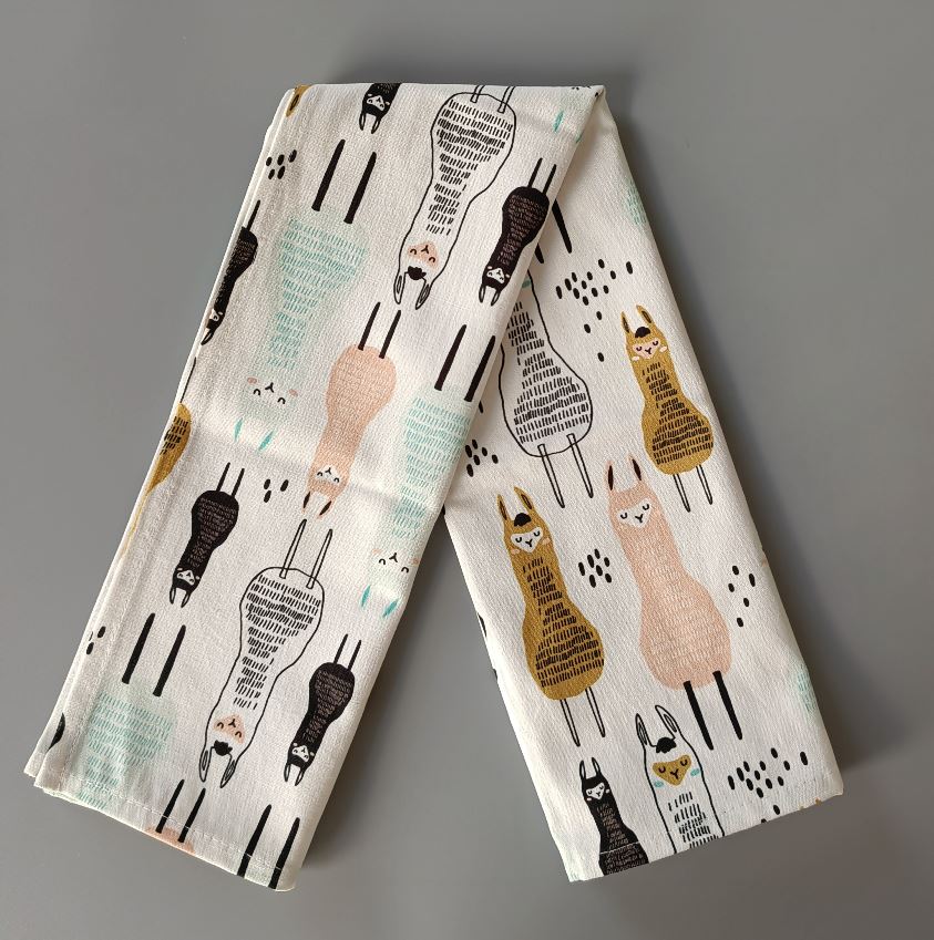 Alpaca Kitchen Tea Towel, Oven Mitt + Pot Holder, Grocery Tote Bag Purely Alpaca
