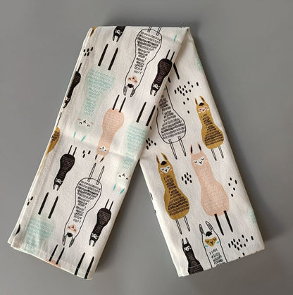 Alpaca Kitchen Tea Towel, Oven Mitt + Pot Holder, Grocery Tote Bag Purely Alpaca
