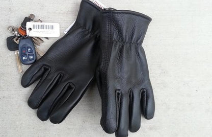 Alpaca Knit Lined Cowhide Leather Gloves - Alpaca Made in the USA Purely Alpaca