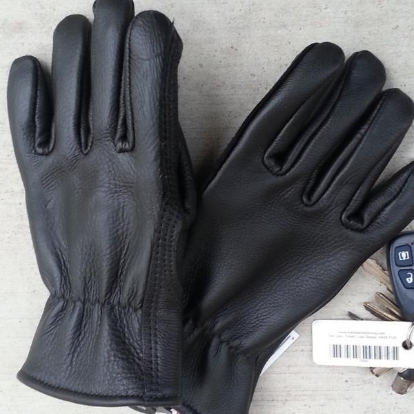 Alpaca Knit Lined Cowhide Leather Gloves - Alpaca Made in the USA Purely Alpaca