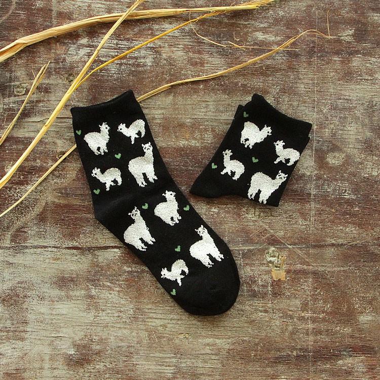 Alpaca Love Ankle Height Cotton Socks Purely Alpaca