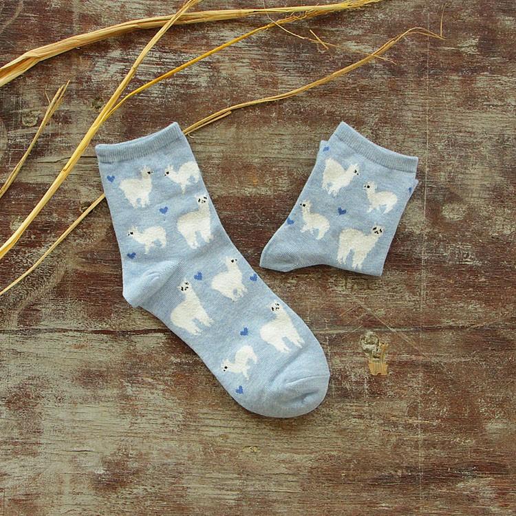 Alpaca Love Ankle Height Cotton Socks Purely Alpaca