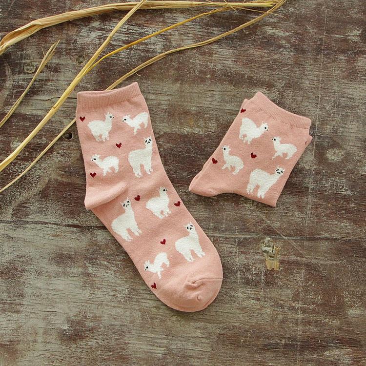Alpaca Love Ankle Height Cotton Socks Purely Alpaca