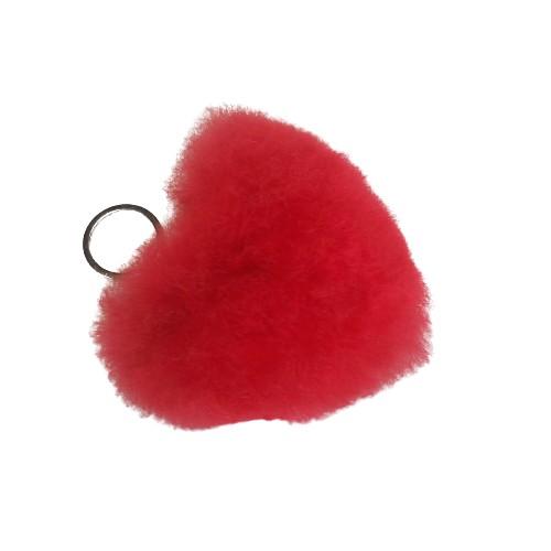 Alpaca Love Heart Shaped Fur Keychain Purely Alpaca