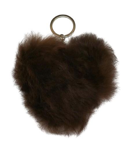 Alpaca Love Heart Shaped Fur Keychain Purely Alpaca