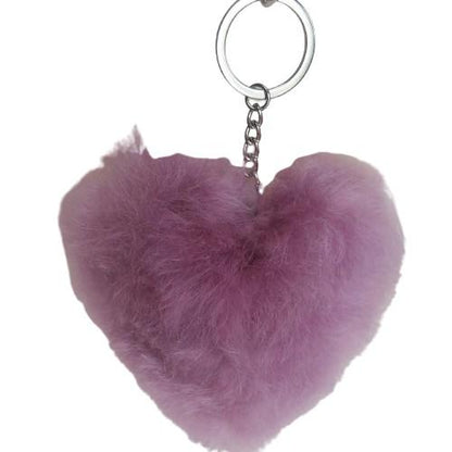 Alpaca Love Heart Shaped Fur Keychain Purely Alpaca