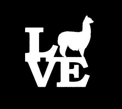 Alpaca Love Vinyl Window Sticker Purely Alpaca