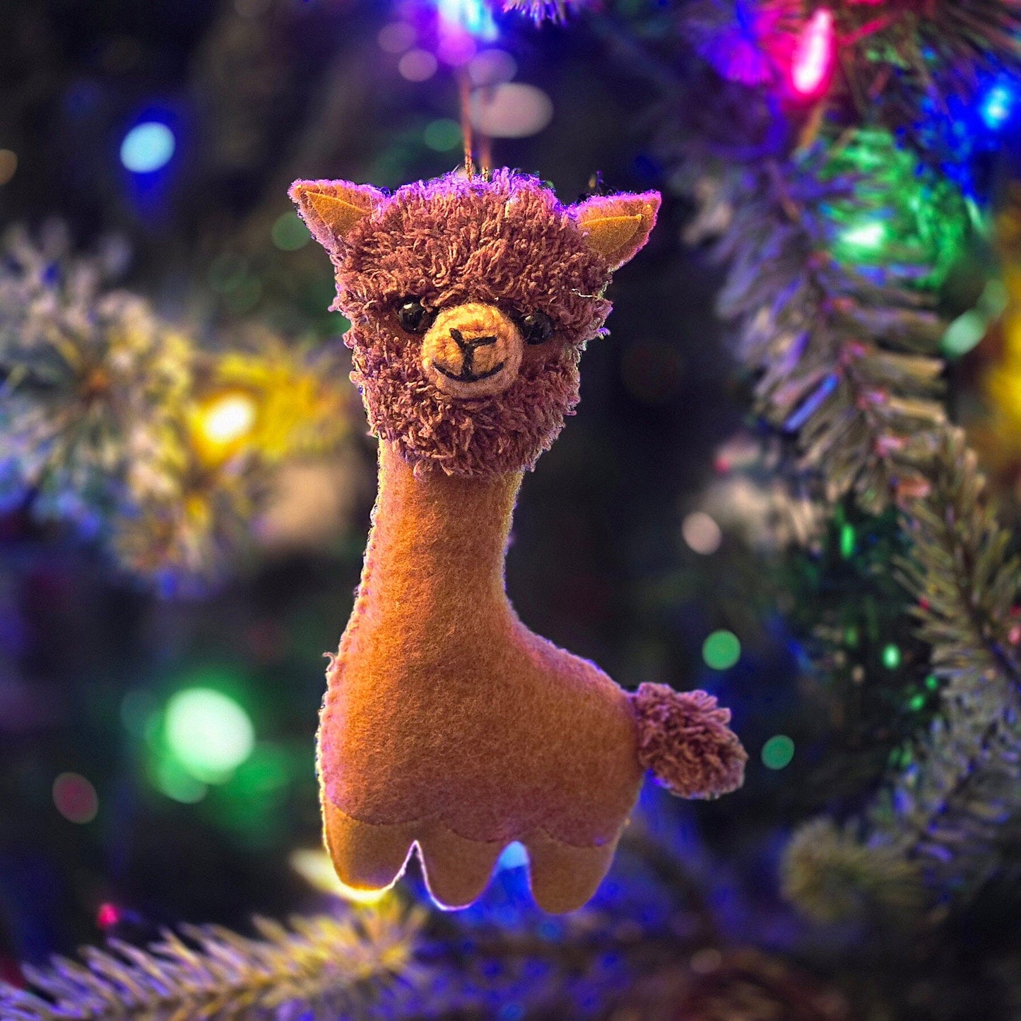 Alpaca Puff Plush Ornaments Purely Alpaca