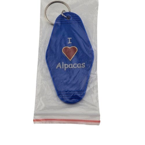 Alpaca Vintage Motel Keychain Souvenir Purely Alpaca