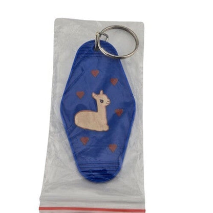Alpaca Vintage Motel Keychain Souvenir Purely Alpaca