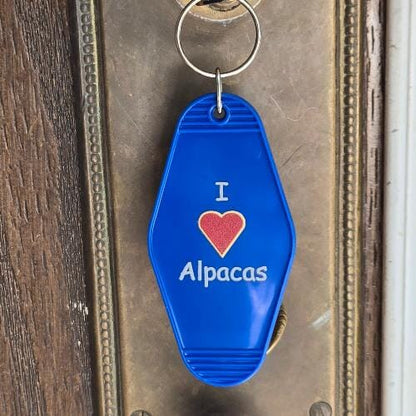 Alpaca Vintage Motel Keychain Souvenir Purely Alpaca