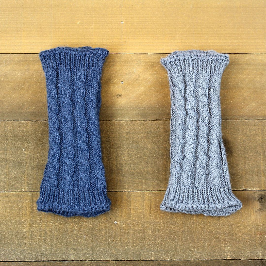 Alpaca Wrist Warmers Cabled Purely Alpaca