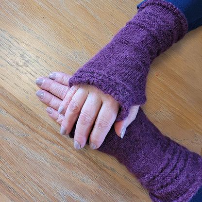 Alpaca Wrist Warmers Eyelet Purely Alpaca