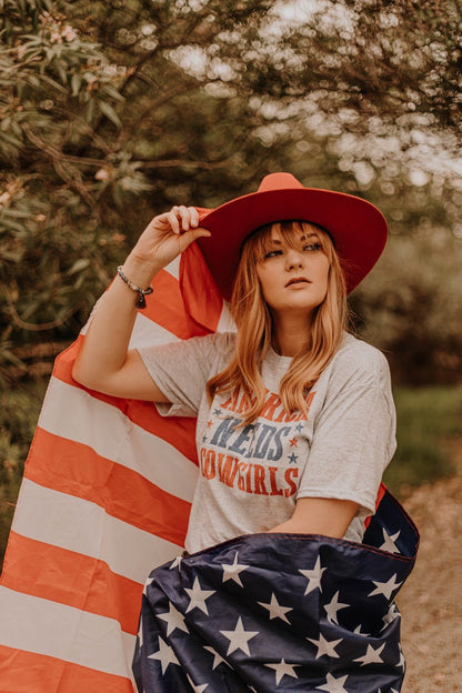 America Needs Cowgirls Graphic Tee Wild Junkie