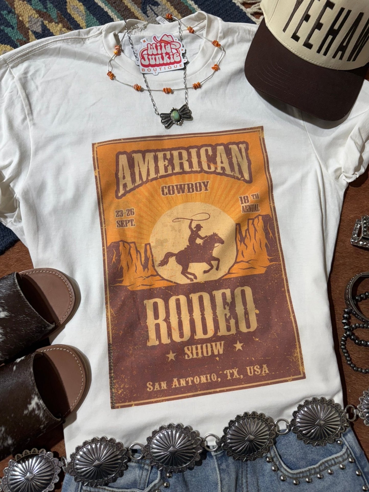 American Cowboy Rodeo Show Graphic Tee Wild Junkie