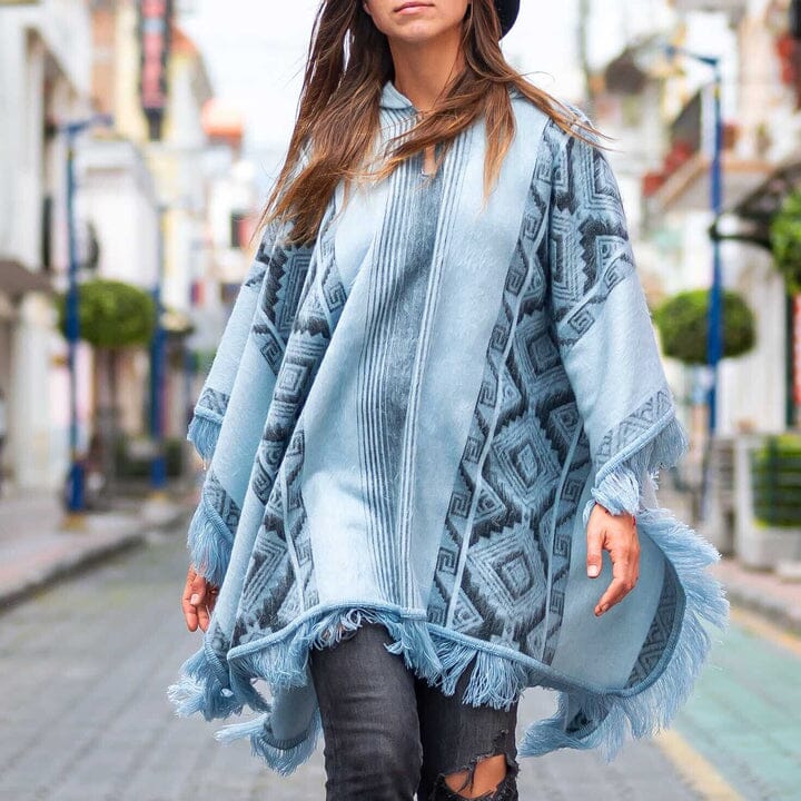 Andean Sky Alpaca Poncho Purely Alpaca