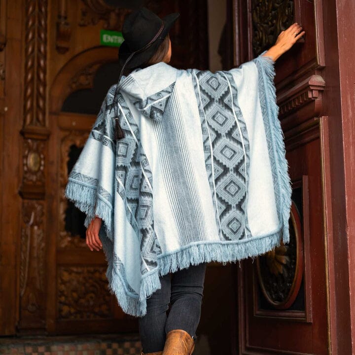 Andean Sky Alpaca Poncho Purely Alpaca