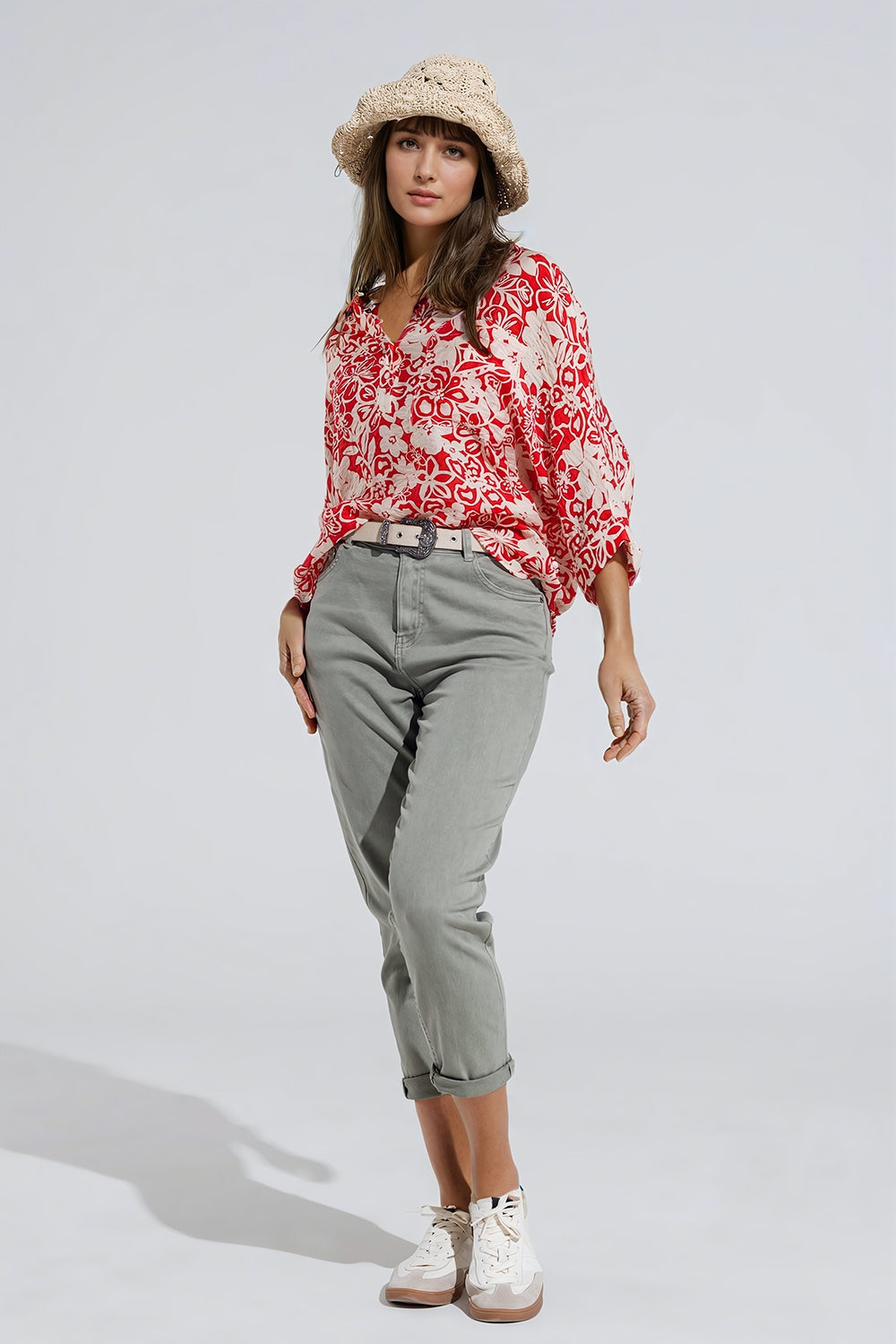 Ankle skinny  Basic Jeans in kakhi Q2store