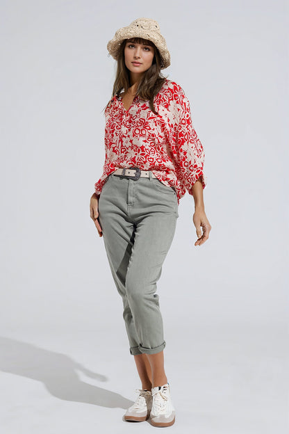 Ankle skinny  Basic Jeans in kakhi Q2store