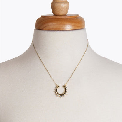 Anola - Diamond Cut Horseshoe Necklace in Gold Urban-Equestrian