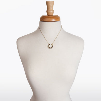 Anola - Diamond Cut Horseshoe Necklace in Gold Urban-Equestrian