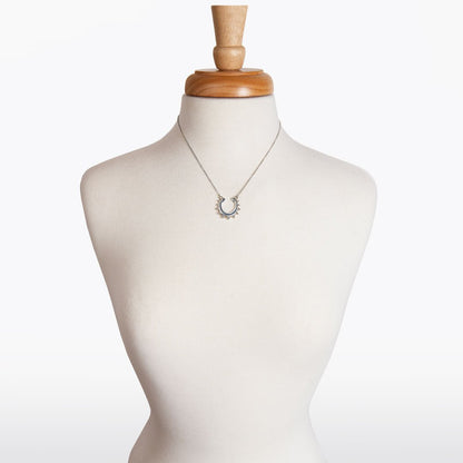 Anola - Diamond Cut Horseshoe Necklace in Silver Urban-Equestrian