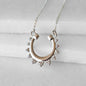 Anola - Diamond Cut Horseshoe Necklace in Silver Urban-Equestrian