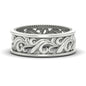 Antique Mens Wide Filigree Band Fascinating Diamonds