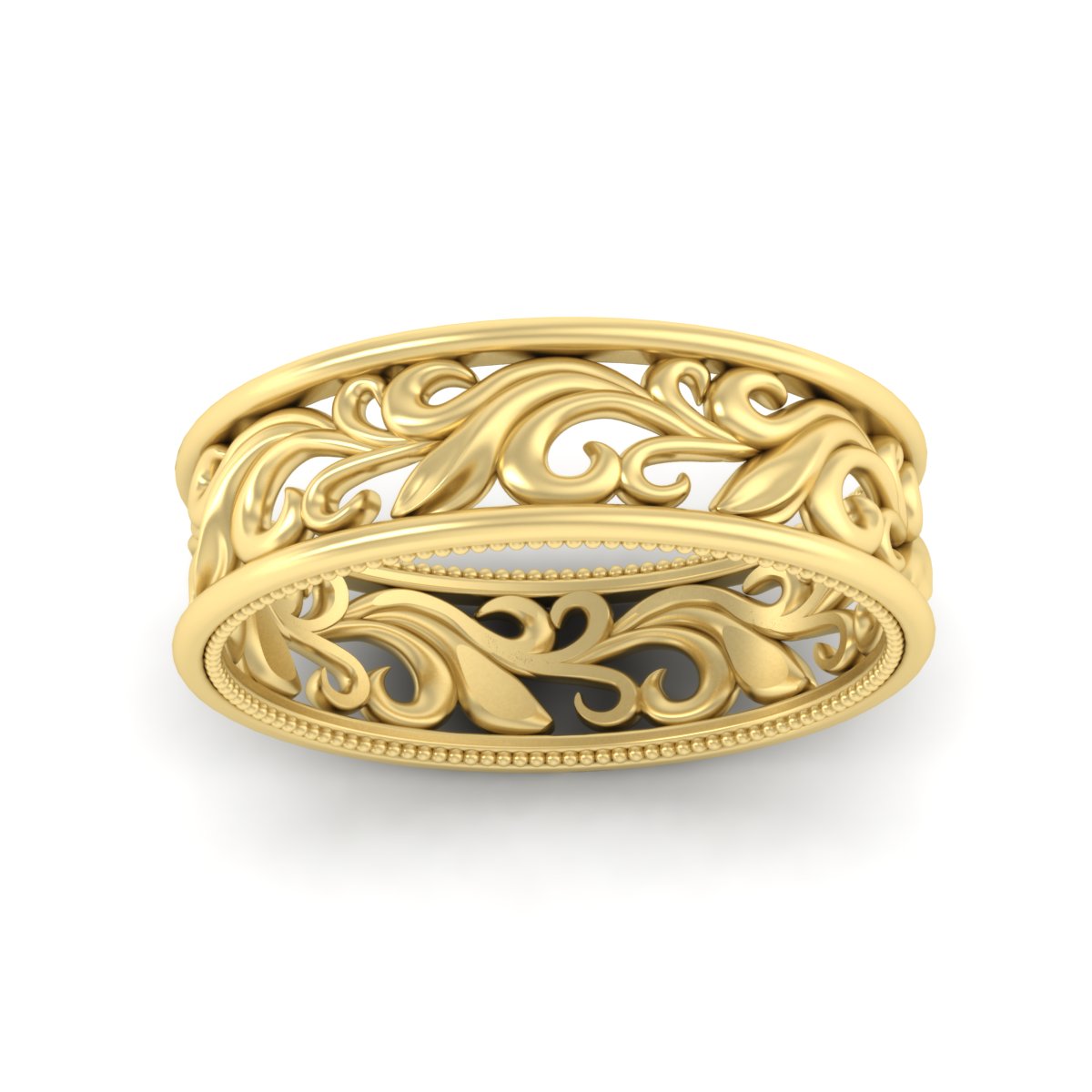 Filigree Women Wedding Band Fascinating Diamonds