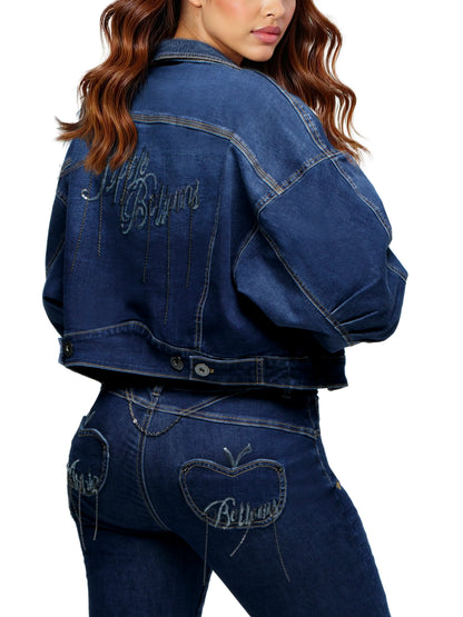 Denim Chain Link Jacket Apple Bottom Jeans