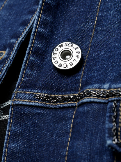 Denim Chain Link Jacket Apple Bottom Jeans