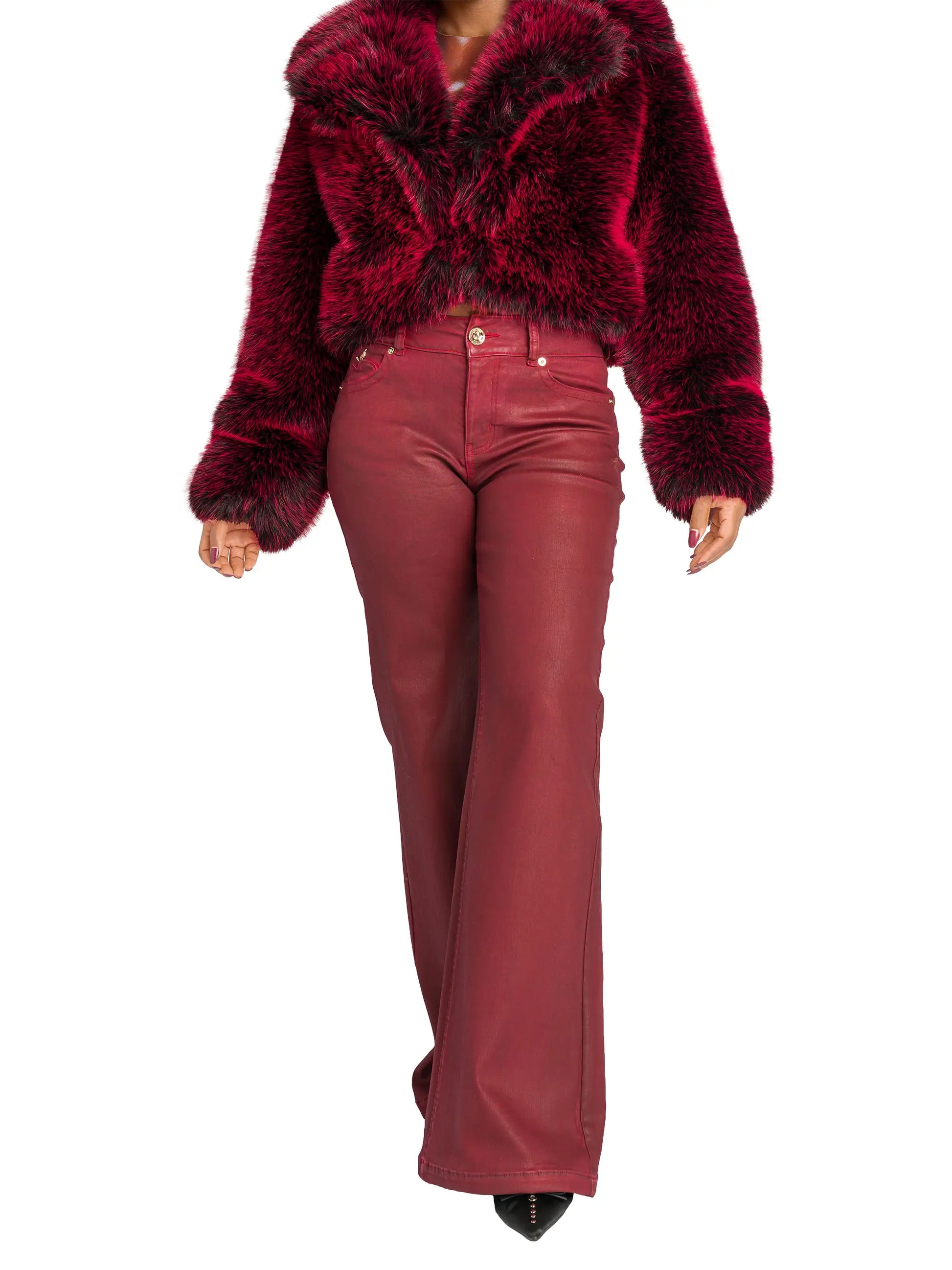 Low-Rise Wide-Leg Jean - Red Delicious Apple Bottom Jeans