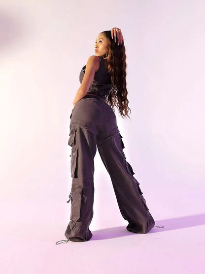 Low-Rise Twill Cargo Pant Apple Bottom Jeans