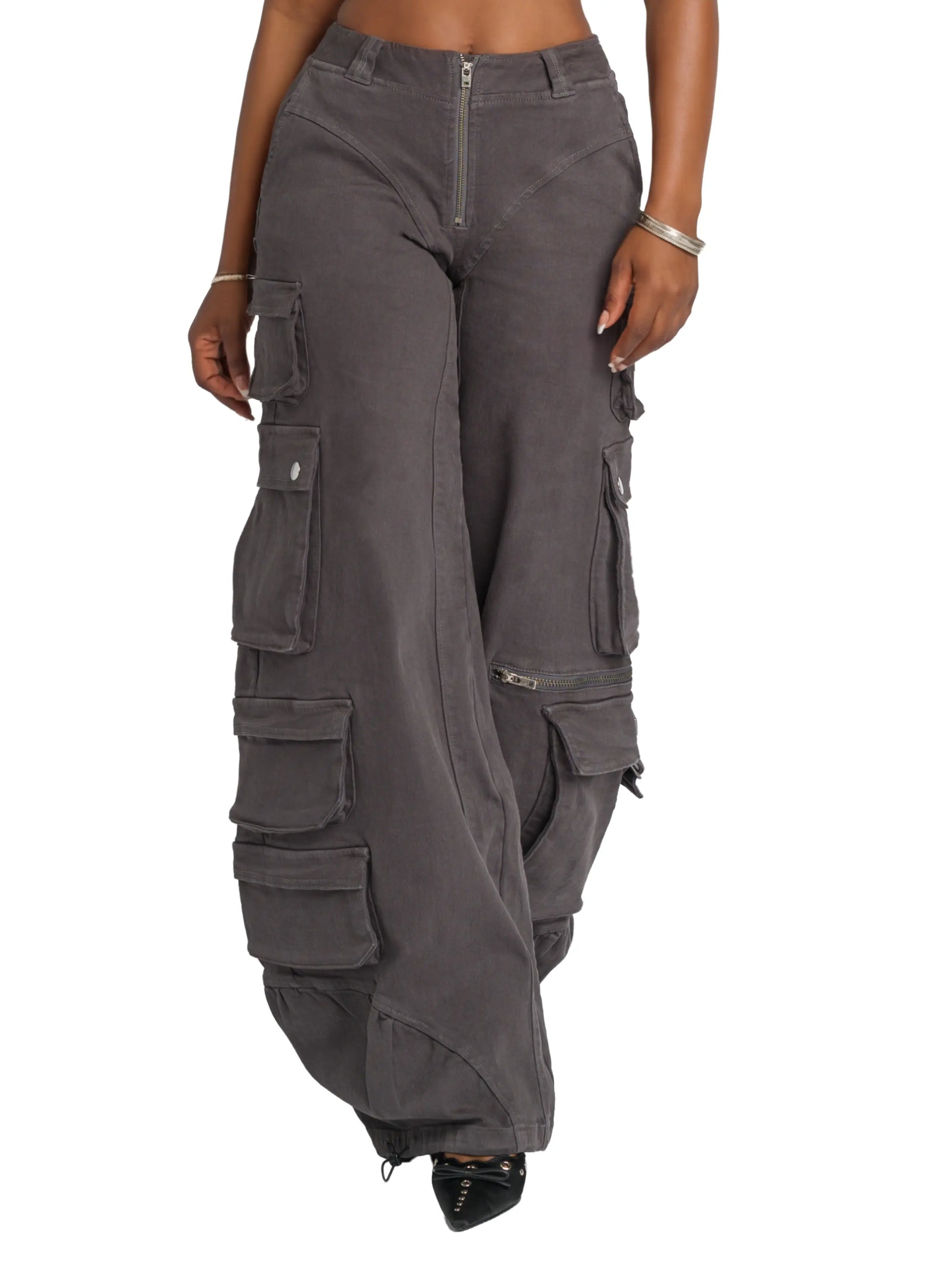 Low-Rise Twill Cargo Pant Apple Bottom Jeans