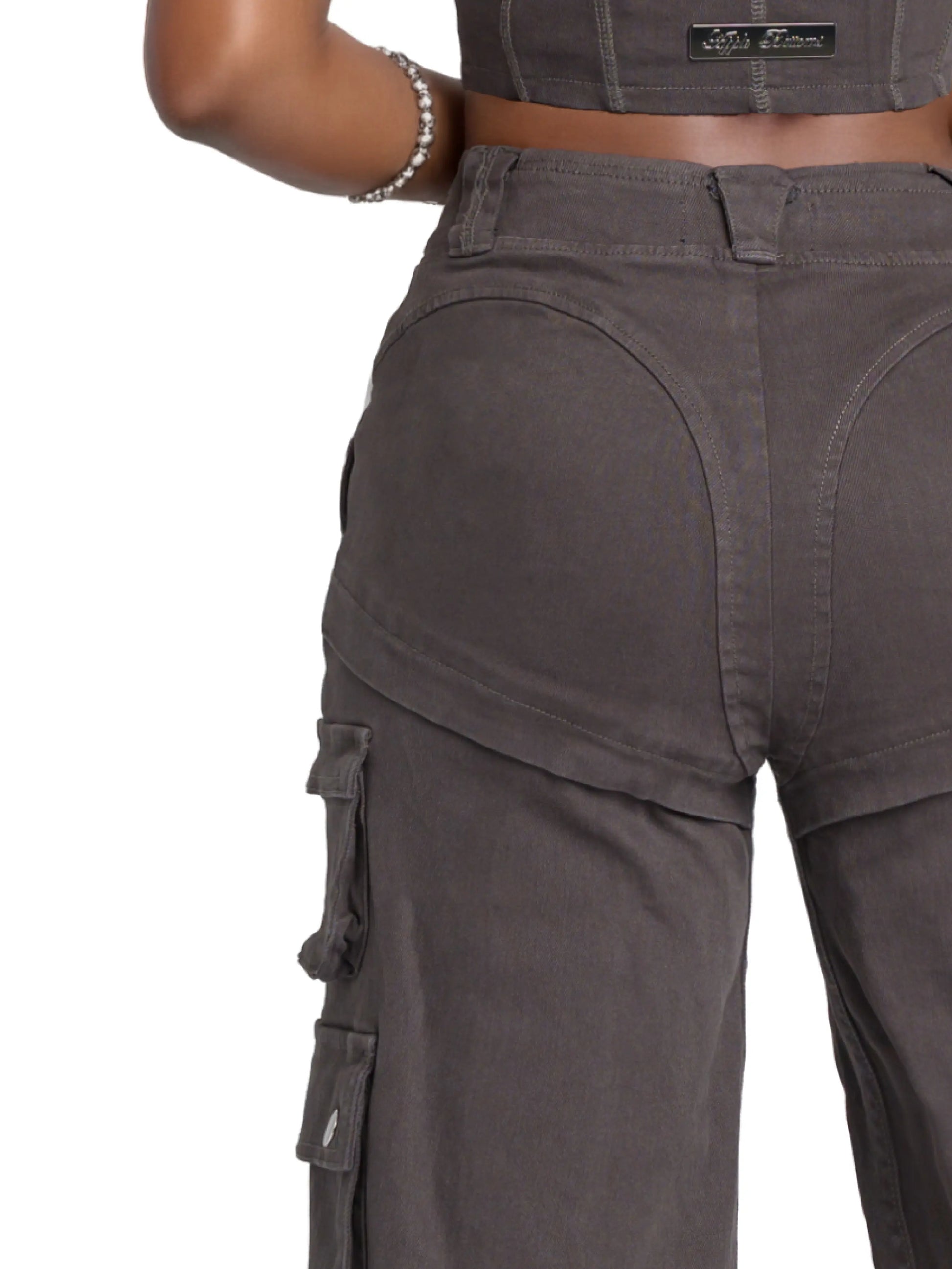 Low-Rise Twill Cargo Pant Apple Bottom Jeans