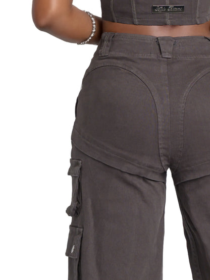 Low-Rise Twill Cargo Pant Apple Bottom Jeans
